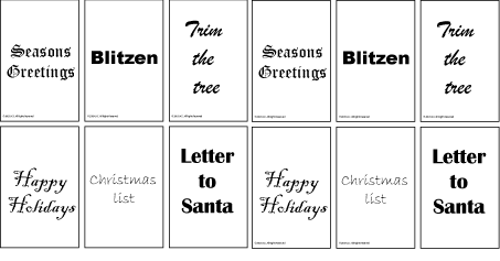 Christmas Words Concentration