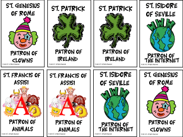 Catholic Patron Saints for Kids Concentration