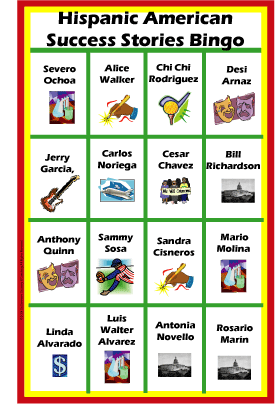 Hispanic American Success Stories Bingo