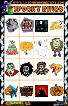 Spooky Halloween Bingo Game