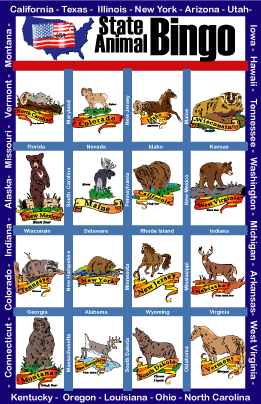 State Animal Bingo Game