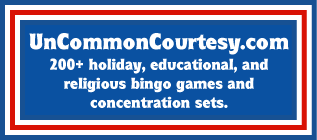 Bingo Games and Concentration Sets at Uncommoncourtesy.com