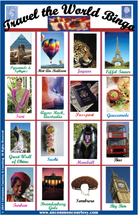 Travel the World Bingo for Adults