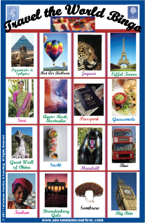 Travel the World Bingo for Adults