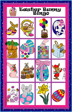 Easter Bunny Bingo Game - Easter Egg Bingo
